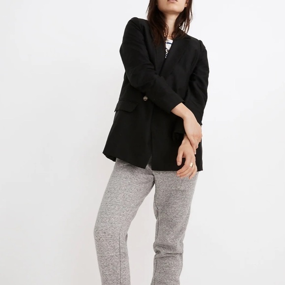 Madewell Caldwell Double Breasted Blazer Two Button Edition MD254 Black XS